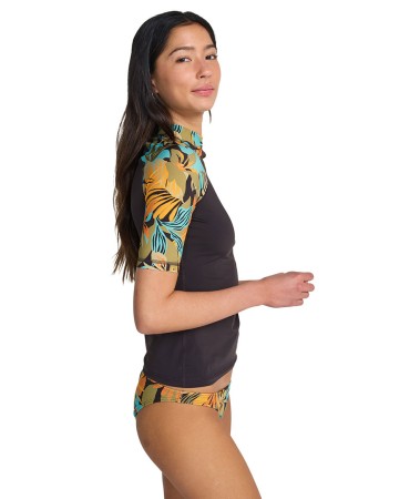 TROPIC SURF PRINT SS Lycra 2026 black pebble S