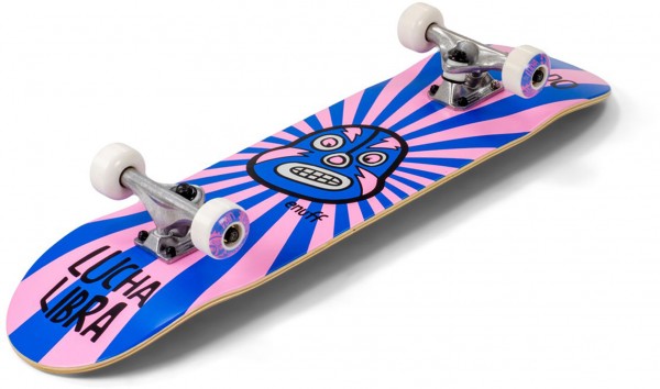 LUCHA LIBRE Skateboard 2021 pink/blue 