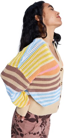 COSMIC COAST STRIPES Sweaterjacke 2026 coconut milk horizon prism stripes 