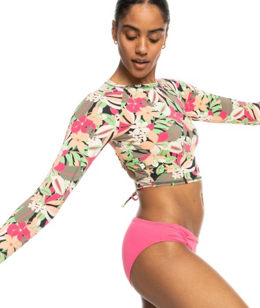 PRINTED CROP LS Lycrasuit 2024 anthracite palmsong 