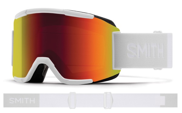 FORUM Schneebrille white vapor/red sol-x mirror 