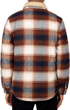 YOUNG FELLA Flannel Jacke 2024 navy/brown 