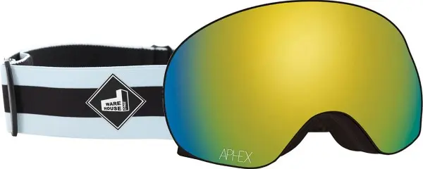 XPR THE ONE EDITION Magnet Schneebrille 2026 stand up strap/revo gold + Zusatzglas yellow 