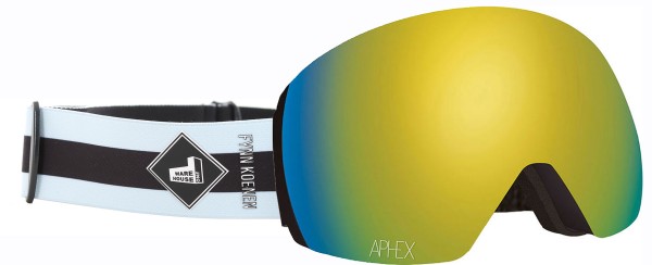 STYX THE ONE EDITION Magnet Schneebrille 2025 fynn strap/revo gold + Zusatzglas yellow 