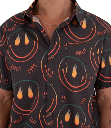 PRINTING PRESS HAPPY FACE Shirt 2026 black 