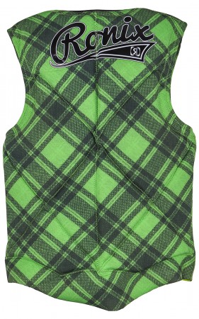 PARTY ATHLETIC CUT REVERSIBLE Vest mike lime plaid/highlighter yellow 