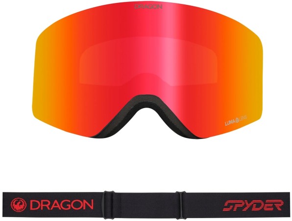 R1 Schneebrille 2025 black red spyder/lumalens red ion + lumalens light rose 