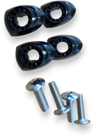 UNION PRO M6 20mm Bindungsschrauben + Unterlegscheiben 4er Set black 