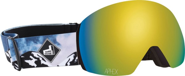 STYX THE ONE EDITION Magnet Schneebrille 2025 mountain strap/revo gold + Zusatzglas yellow 