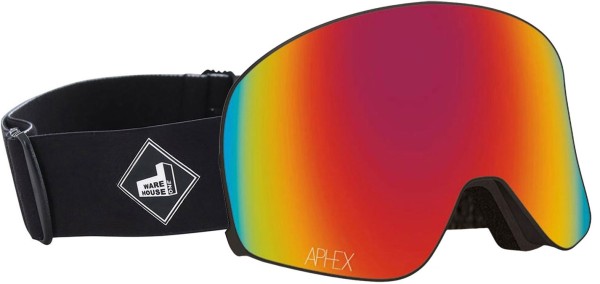 VIRGO THE ONE EDITION Magnet Schneebrille 2026 black strap/revo red + Zusatzglas yellow 