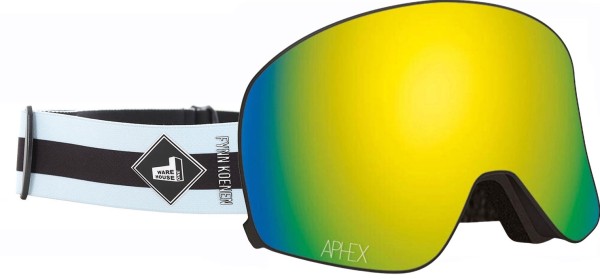 VIRGO THE ONE EDITION Magnet Schneebrille 2026 fynn strap/revo gold + Zusatzglas yellow 