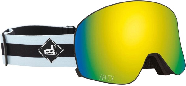 VIRGO THE ONE EDITION Magnet Schneebrille 2026 stand up strap/revo gold + Zusatzglas yellow 