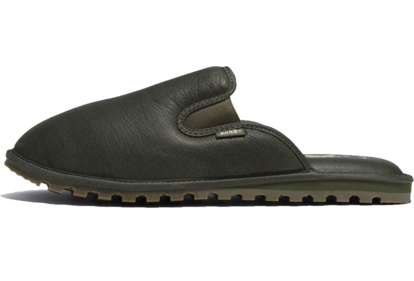 MOUNTAIN MULE LEATHER Slipper 2024 olive 