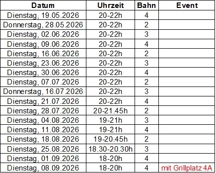 Wakeboardtermine Langenfeld 2026 