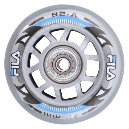 WHEELS 72mm/82a 8-Pack Wheelset clear incl. ABEC5 + 6mm Spacer 