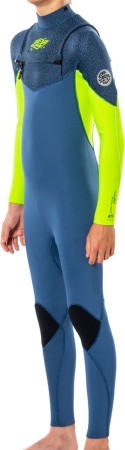 JUNIOR DAWN PATROL 3/2 CHEST ZIP Full Suit 2022 blue 