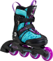 Artikelbild 2 des Artikels “MARLEE PRO Kinder Inline Skate light blue/purple inkl. ALPINA XIMO 2 purple hearts gloss 35-40 | 47-51“