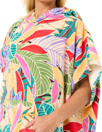 MIXED HOODED Poncho 2025 dark chocolate 