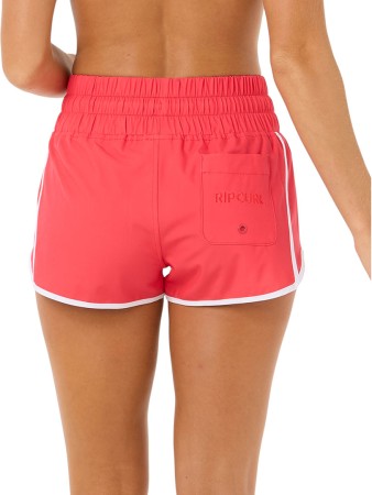 HIGH WAIST RETRO VOLLEY 3 Boardshort 2025 hibiscus red 
