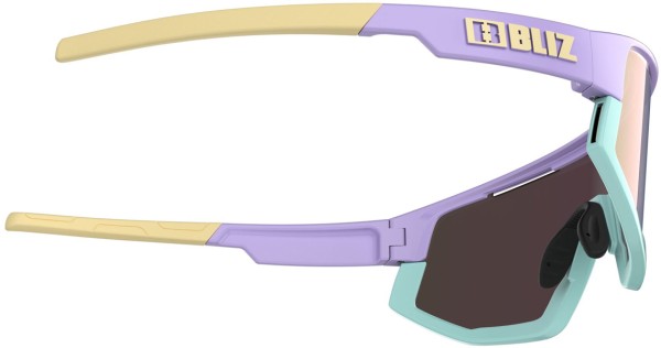FUSION Sonnenbrille 2026 matt pastel purple/yellow logo/brown pink multi 