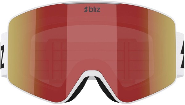 G001S Schneebrille 2026 matte white/brown red multi 