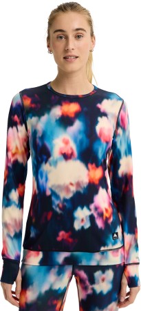 WOMEN MIDWEIGHT CREW Top 2026 floral blur 