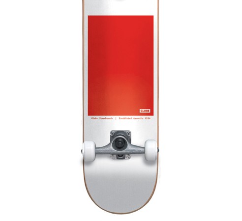G0 BLOCK SERIF Skateboard 2022 white/red 