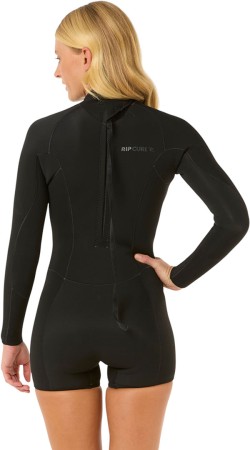 WOMENS DAWN PATROL 2/2 LS Shorty 2025 black 