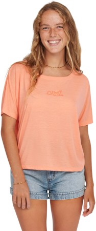 ESSENTIALS SCRIPT DRAPE T-Shirt 2025 coral pink 