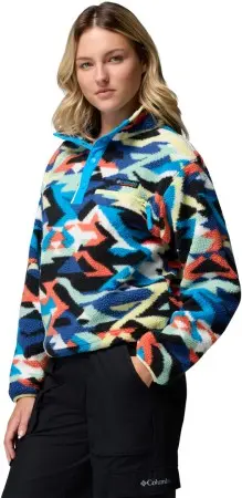 HELVETIA II PRINTED CROPPED WOMEN Fleece 2026 compass blue reflections/compass blue 