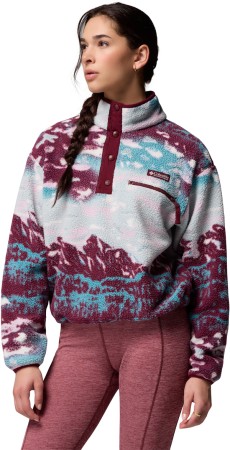 HELVETIA II PRINTED CROPPED WOMEN Fleece 2026 rich wine sistes/rich wine 