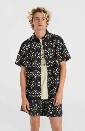MIX MATCH BEACH Hemd 2024 black fade ikat 