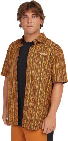 PRINT Hemd 2025 orange pressed lines M