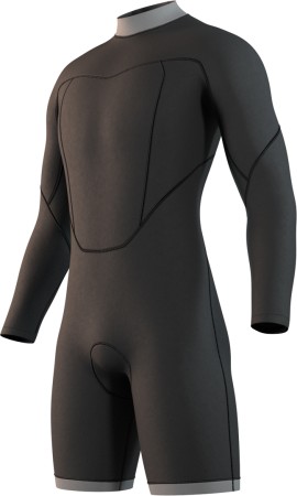 BRAND 3/2 LS BACK ZIP Shorty 2026 black XL