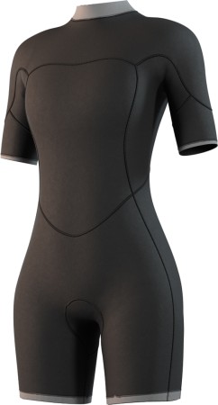 BRAND WOMEN 3/2 BACK ZIP Shorty 2025 black 
