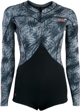 AMAZE HOT 1.5 LS CHEST ZIP Shorty 2024 black flowers 