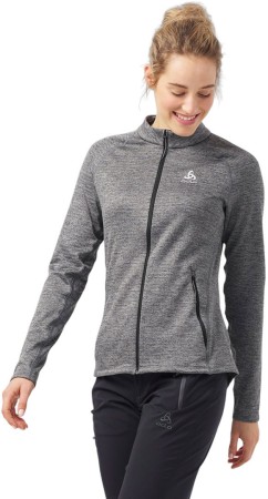 TENCIA WOMEN Zip Fleece 2025 dark grey melange 