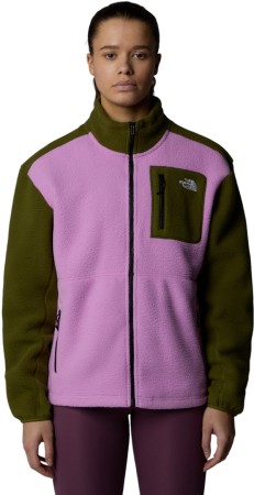 WOMEN YUMIORI Zip Fleece 2025 dragonfruit/forest olive/tnf black 