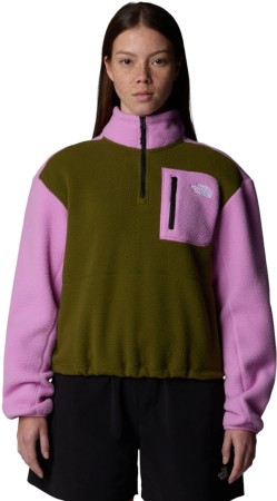 WOMEN YUMIORI 1/4 ZIP Fleece 2025 forest olive/dragonfruit/tnf black 