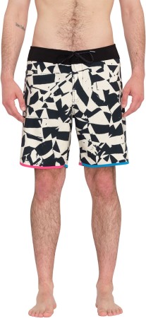 LIDO PRINT SCALLOP MOD 19 Boardshort 2024 black white 