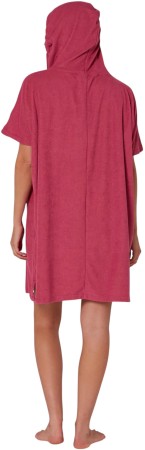 LADIES V NECK HOODED Poncho 2025 mauve 