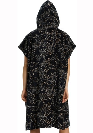 WOMENS HOODED TOWEL Poncho 2025 black pebble 