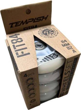 FIT84 84mm/82a 4-Pack Wheelset incl. ABEC 7 Bearings + 6mm Spacer 