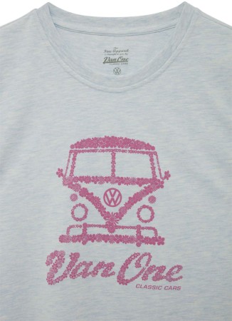 FLOWER BULLI WOMEN T-Shirt 2024 light blue/pink S