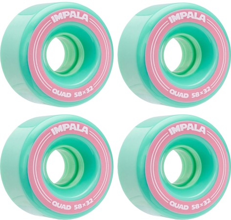 QUAD WHEELS 58mm/82a 8er Pack Wheelset incl. ABEC 7 Bearings aqua 