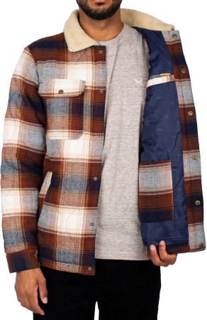 YOUNG FELLA Flannel Jacke 2024 navy/brown 