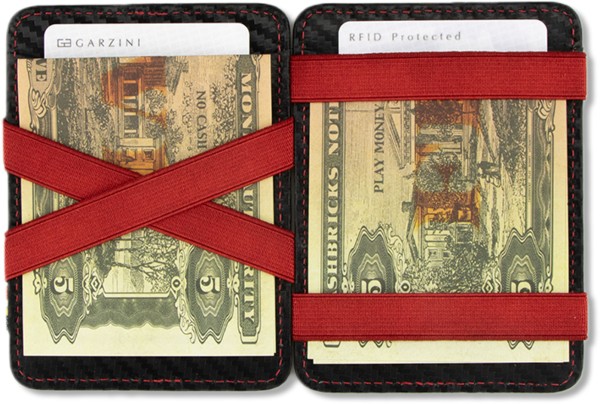 URBAN MAGIC WALLET RFID carbon red 