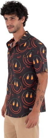 PRINTING PRESS HAPPY FACE Shirt 2026 black 