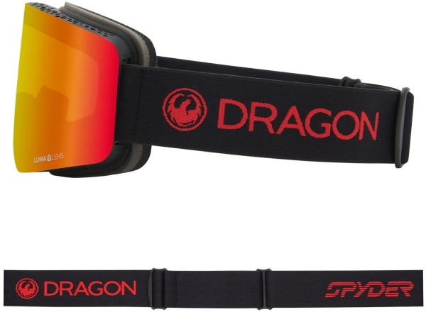 R1 Schneebrille 2025 black red spyder/lumalens red ion + lumalens light rose 