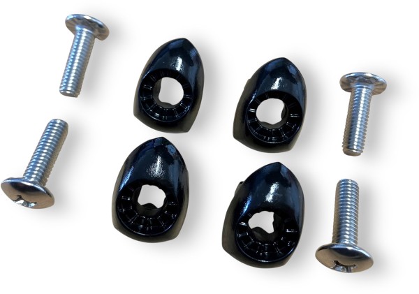 UNION PRO M6 20mm Bindungsschrauben + Unterlegscheiben 4er Set black 